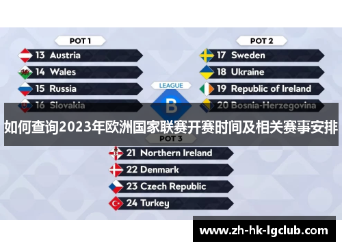 如何查询2023年欧洲国家联赛开赛时间及相关赛事安排